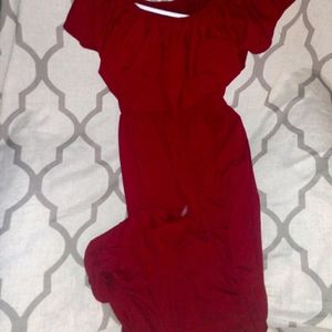 Burgundy maxi dress